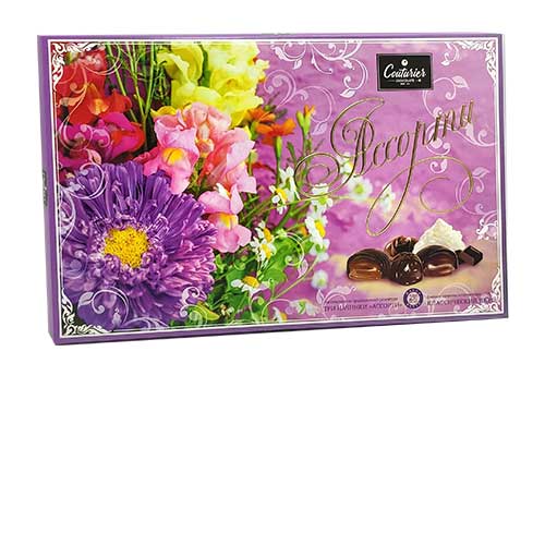 Набор конфет "Любимые цветы" 250г/Шоколадный Кутюрье
