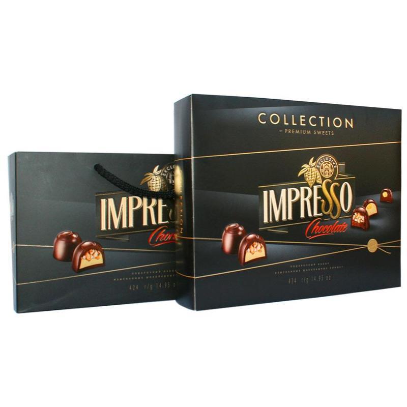 Набор шоколадных конфет IMPRESSO PREMIUM BLACK 424г / Спартак