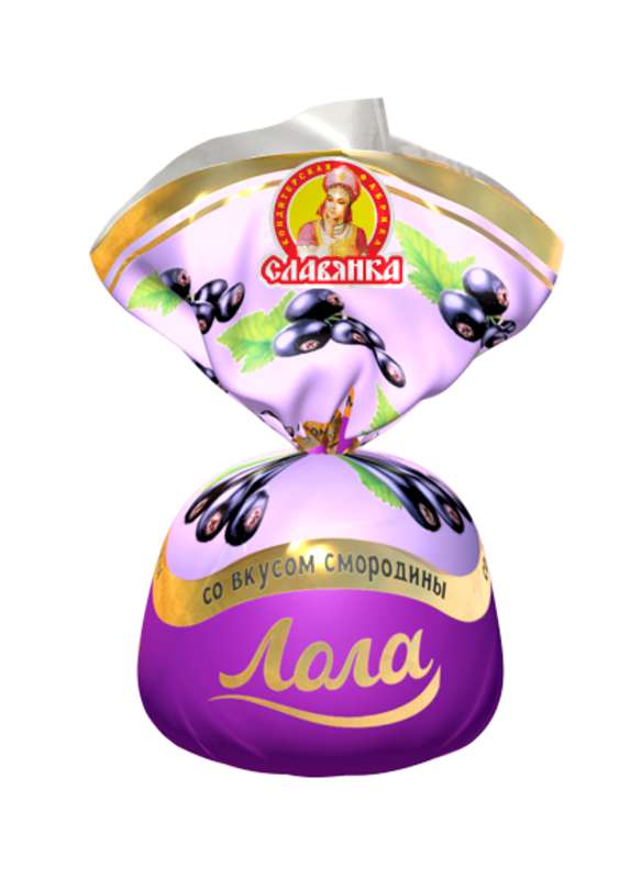 Конфеты шоколадные  "Лола" со вкусом черной смородины 1 кг/КФ Славянка