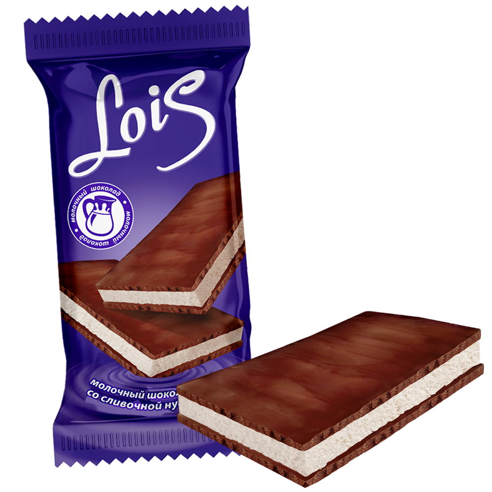 Шоколад молочный "LOIS" со сливочной нугой 80г/12шт/Невский кондитер