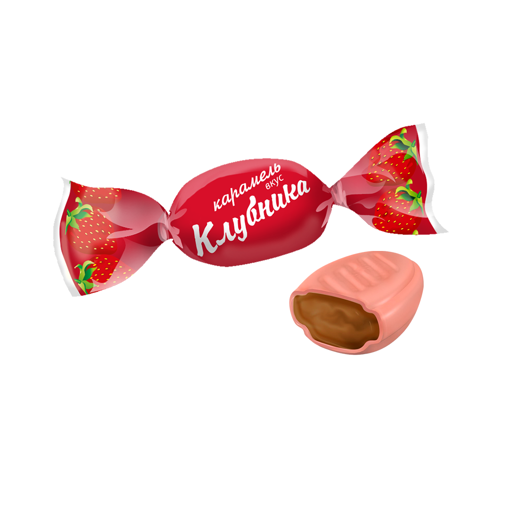 Карамель с фруктово-ягодной начинкой "Клубника" 1кг/Невский кондитер