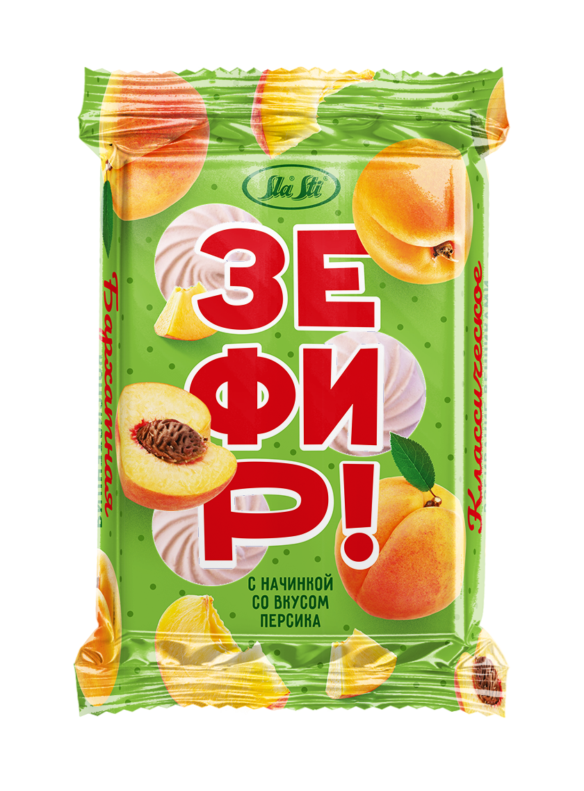 Зефир "Sla Sti" с начинкой со вкусом Персика 320г/КФ Сласти