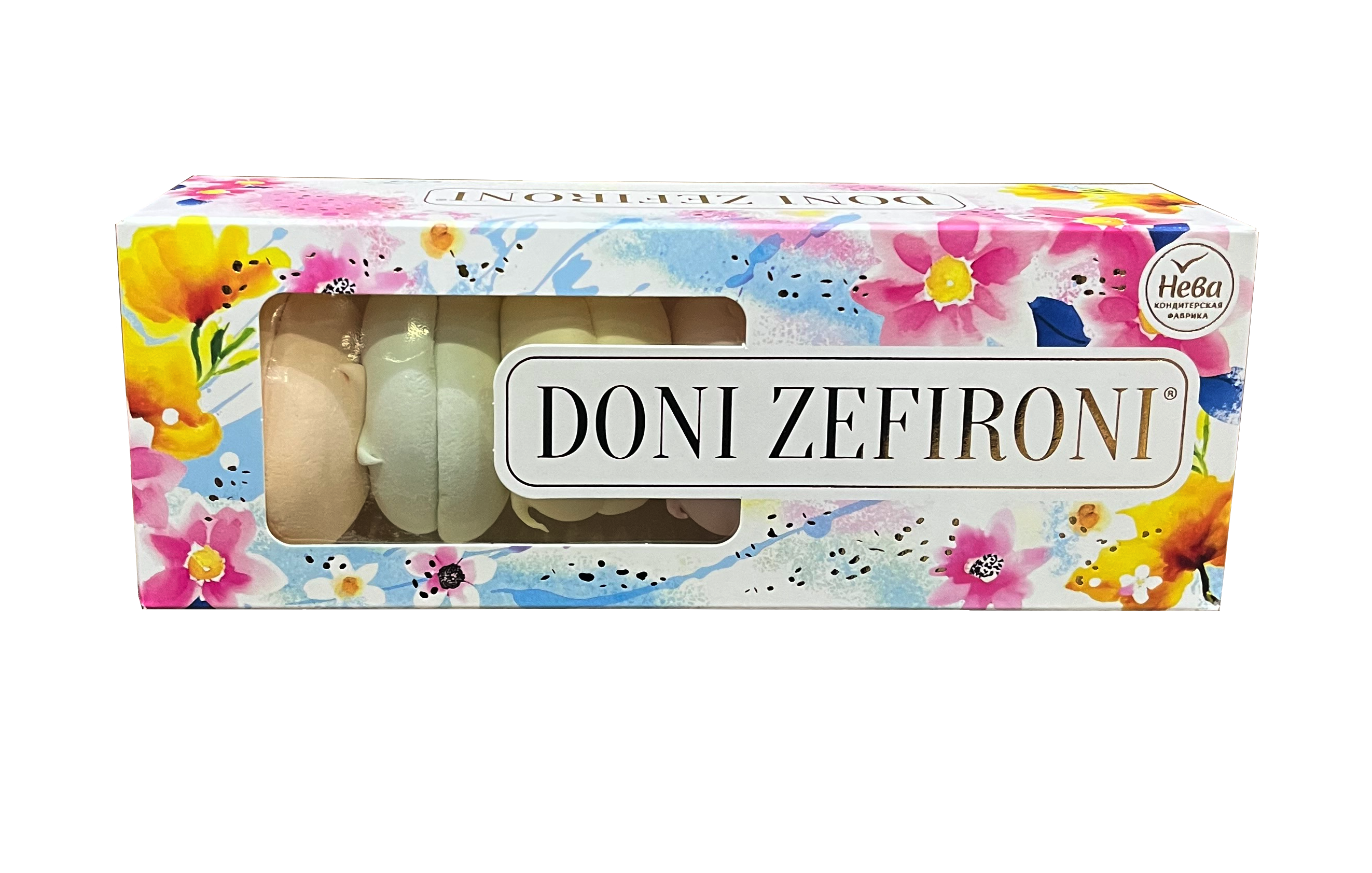 Зефир "DONI ZEFIRONI" ассорти абрикос, дыня, клубника, киви  210г/КФ Нева