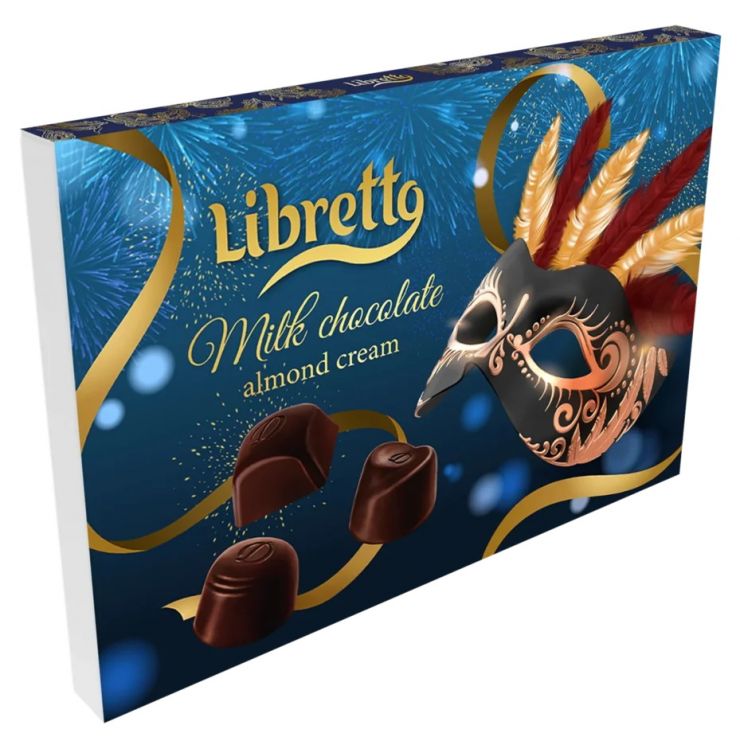 Набор конфет Libretto миндальный крем в молочном шоколаде 150г/Шоколадница