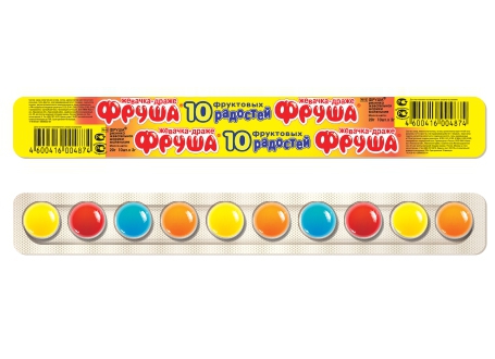 ФРУША жевательная резинка Шарики со вкусом Тутти-Фрутти 20г/24шт/Сладкая сказка