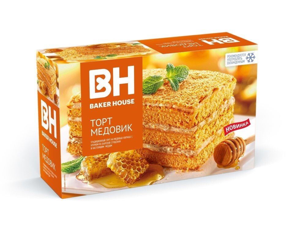 Торт бисквитный "Медовик" 350 гр/Baker House
