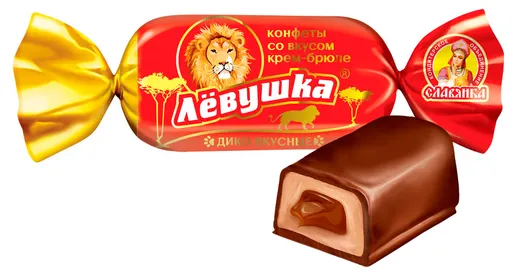 Конфеты "Левушка" глазированные со вкусом крем-брюле 1 кг/КФ Славянка