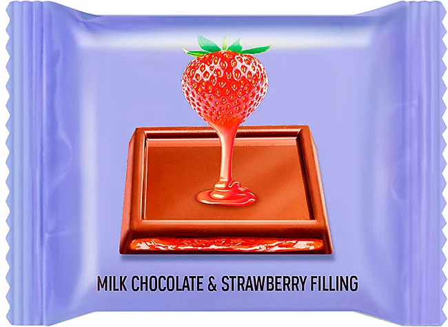 Шоколад молочный О'zera "Milk & Strawberry filling" 1,2кг/Озерский Сувенир