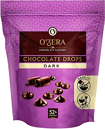 Шоколад темный "О'zera" Dark drops 80г/Озерский Сувенир