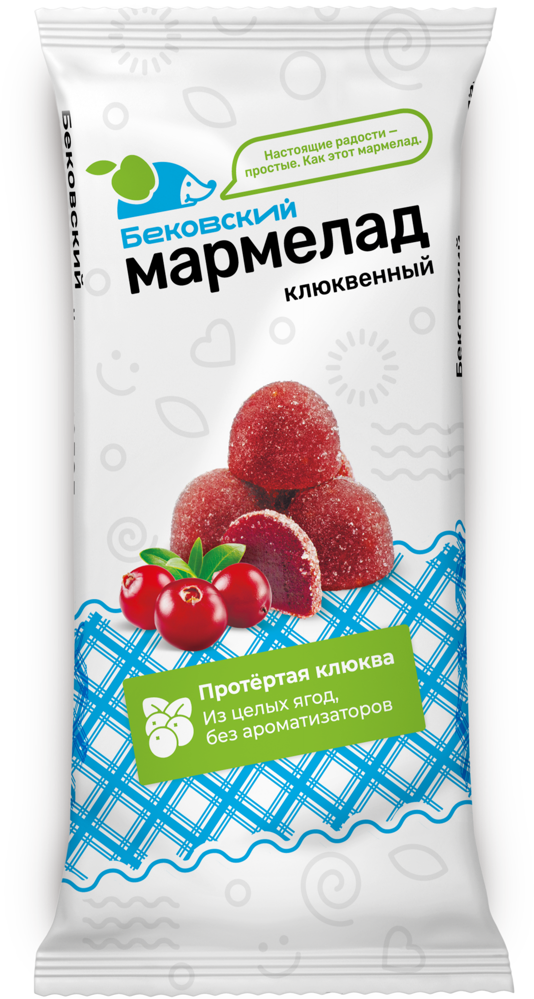 Мармелад "Бековский" Клюквенный 260г/Бековский РПК "Октябрь"