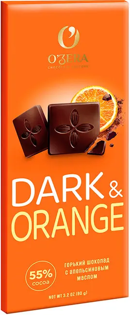 Шоколад "О'Zera" горький Dark&Orange 90г/Озерский Сувенир