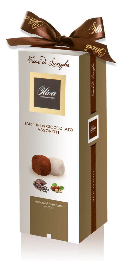 Набор конфет "Итальянская коллекция" трюфель в белом и темном шоколаде 250г/Олива