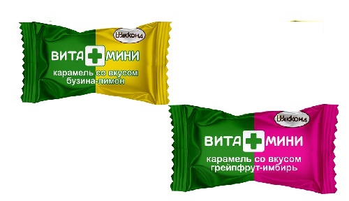 Карамель ВИТА+МИНИ микс 1000г/4пак/Акконд