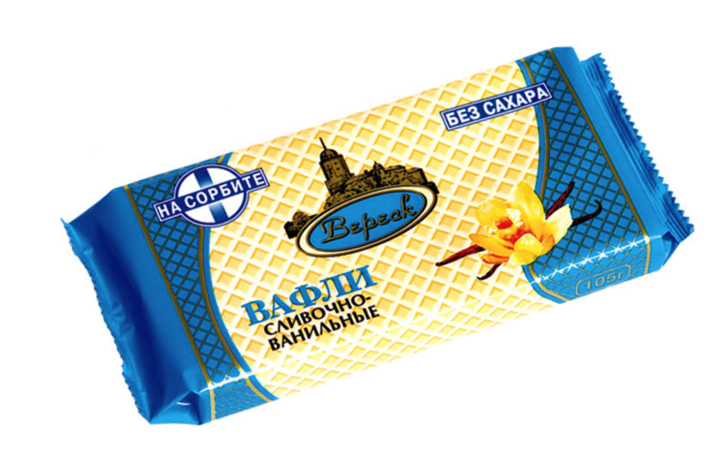 Вафли "Сливочно-ванильные" на сорбите 105г/Вереск