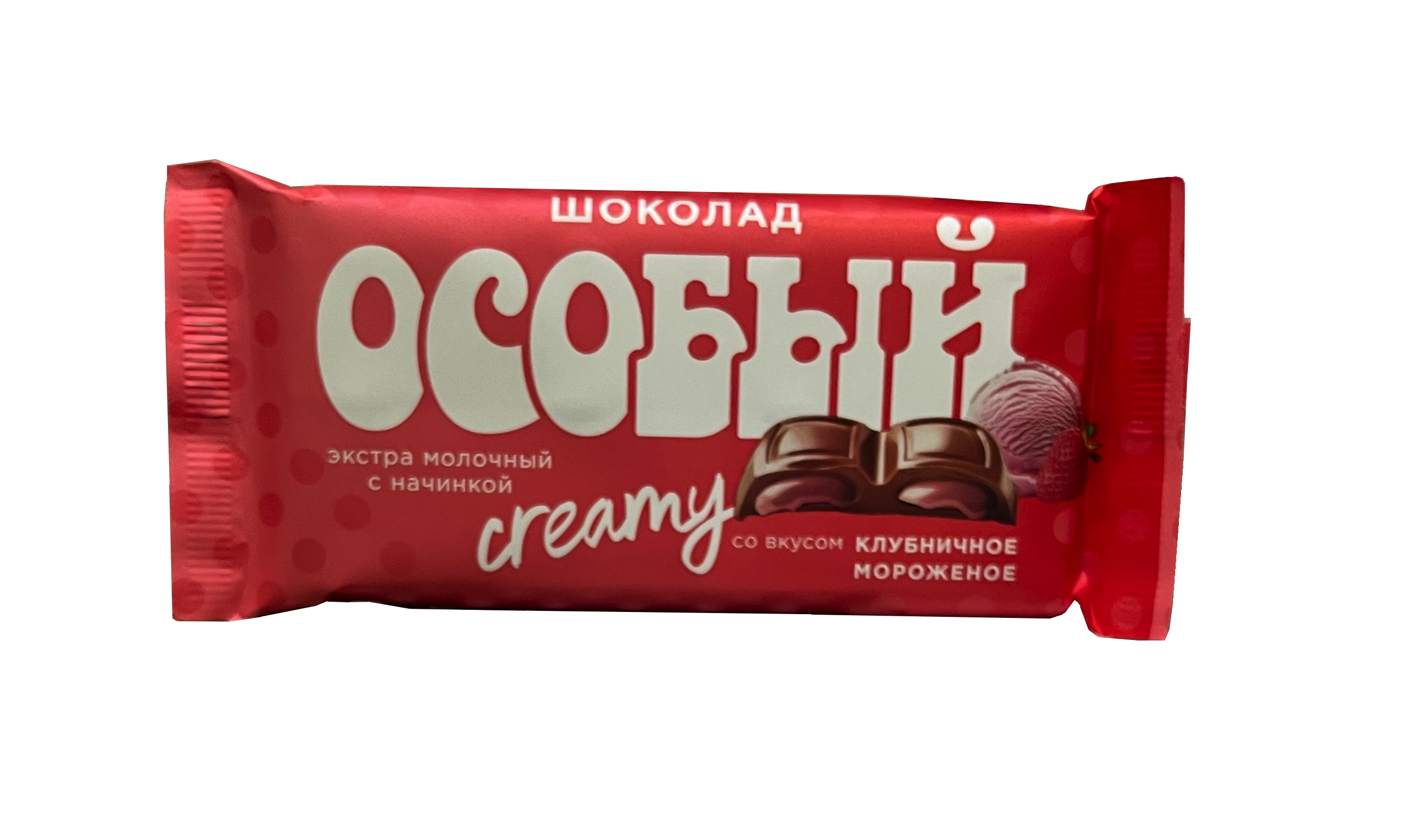 Шоколад "Особый" Экстра молочный со вкусом Клубничное мороженое 82г/КФ Крупская