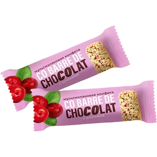 Конфеты "Сo barre de Chocolat" мультизлаковые с Клюквой 2кг/Ваш Шоколатье+
