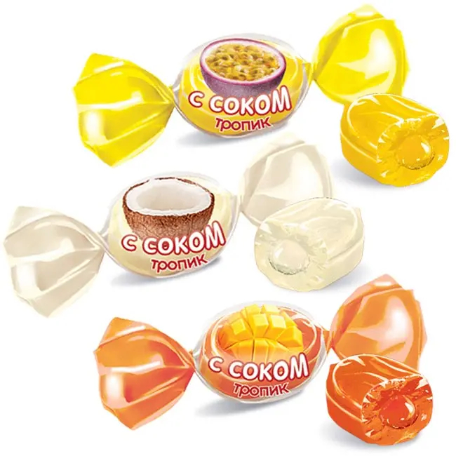 Карамель леденцовая "Тропик" с соком 500г/KDV