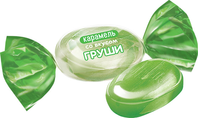 Карамель со вкусом Груши 500г/12пак/KDV