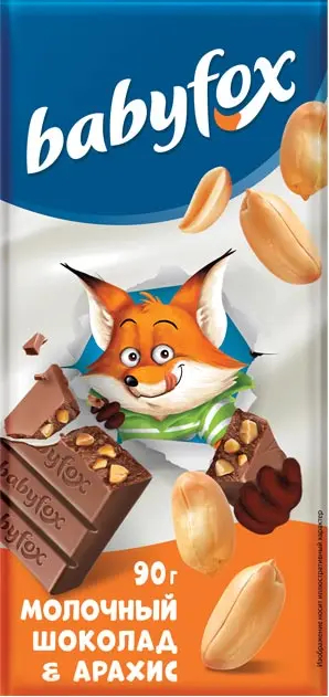 Шоколад "Babyfox" с Арахисом 90г/Озерский Сувенир