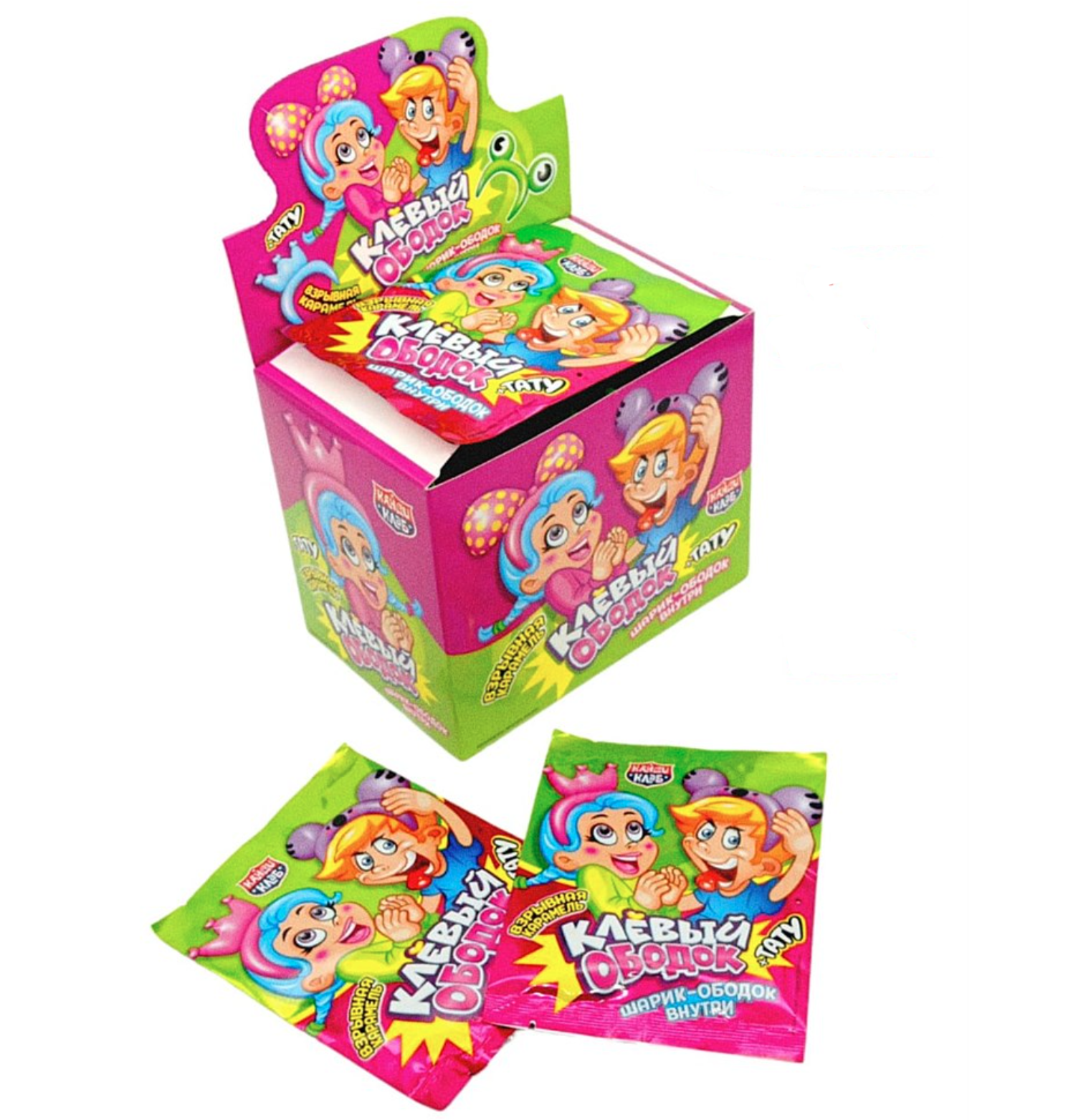 Взрывная карамель "Клёвый Ободок" с игрушкой и татуировкой 1г/30шт/Candy Club