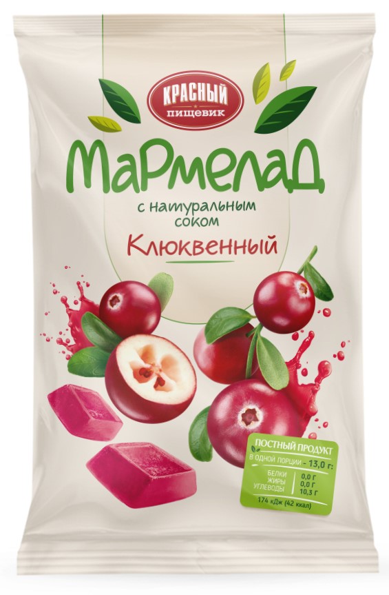 Мармелад "Клюквенный" 300г/Красный Пищевик