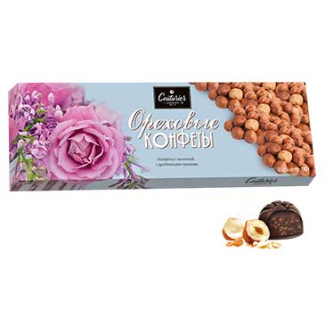 Набор конфет "Розы с сиренью" 190г/Шоколадный Кутюрье