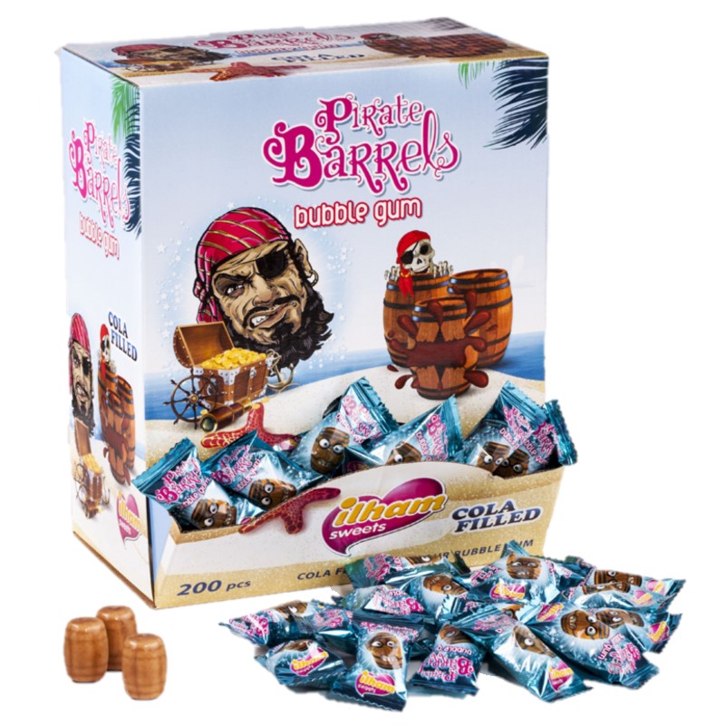 Жевательная резинка Pirate Barrels 3,5г/200шт/6бл/Скиф