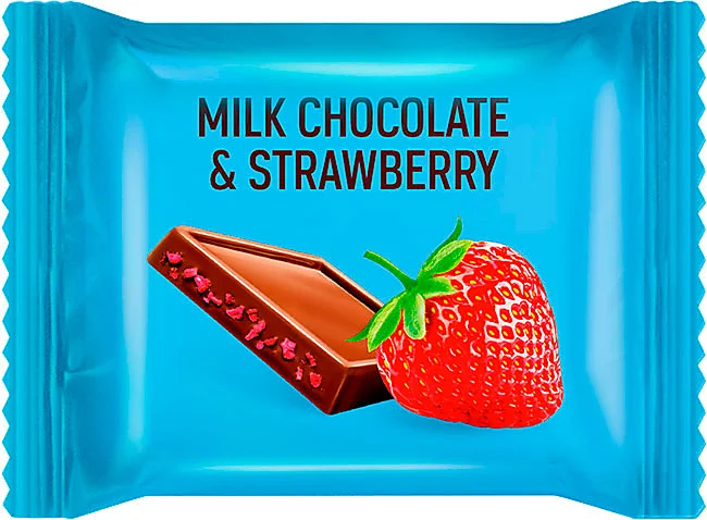 Шоколад молочный О'zera "Milk & Strawberry" 1,2кг/Озерский Сувенир