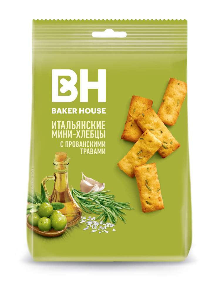 Мини-хлебцы "Baker House" с прованскими травами, оливковым маслом и морской солью 110г/Раменский КК