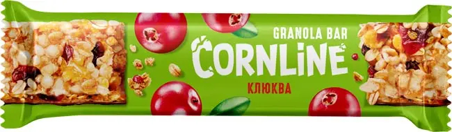 Батончик "Cornline" c клюквой 30г/18шт/KDV