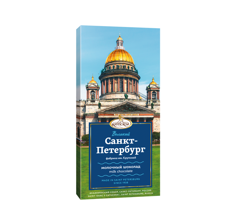 Шоколад "Великий  Санкт Петербург" молочный 90г/КФ Крупской