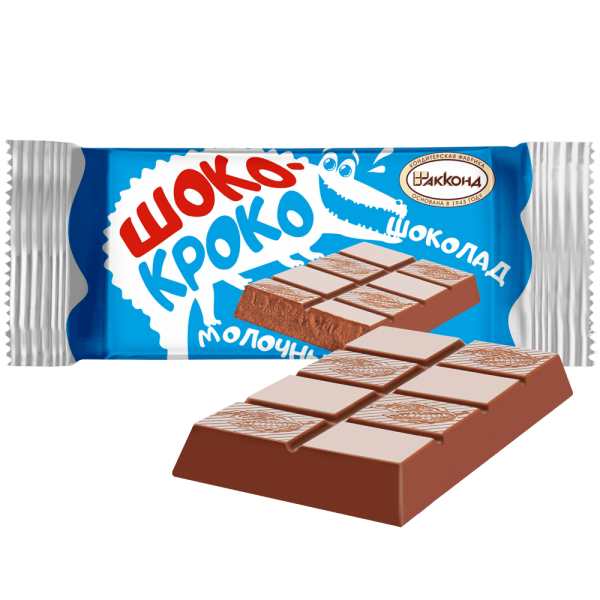 Шоколад "Шоко-кроко" молочный 20г/30шт/Акконд