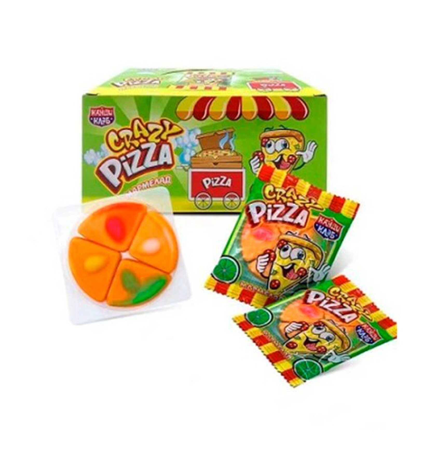 Мармелад "Crazy Gummy" Big Pizza 16г/36шт/Candy Club