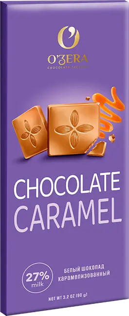Шоколад "О'Zera" белый Caramel 90г/Озерский Сувенир