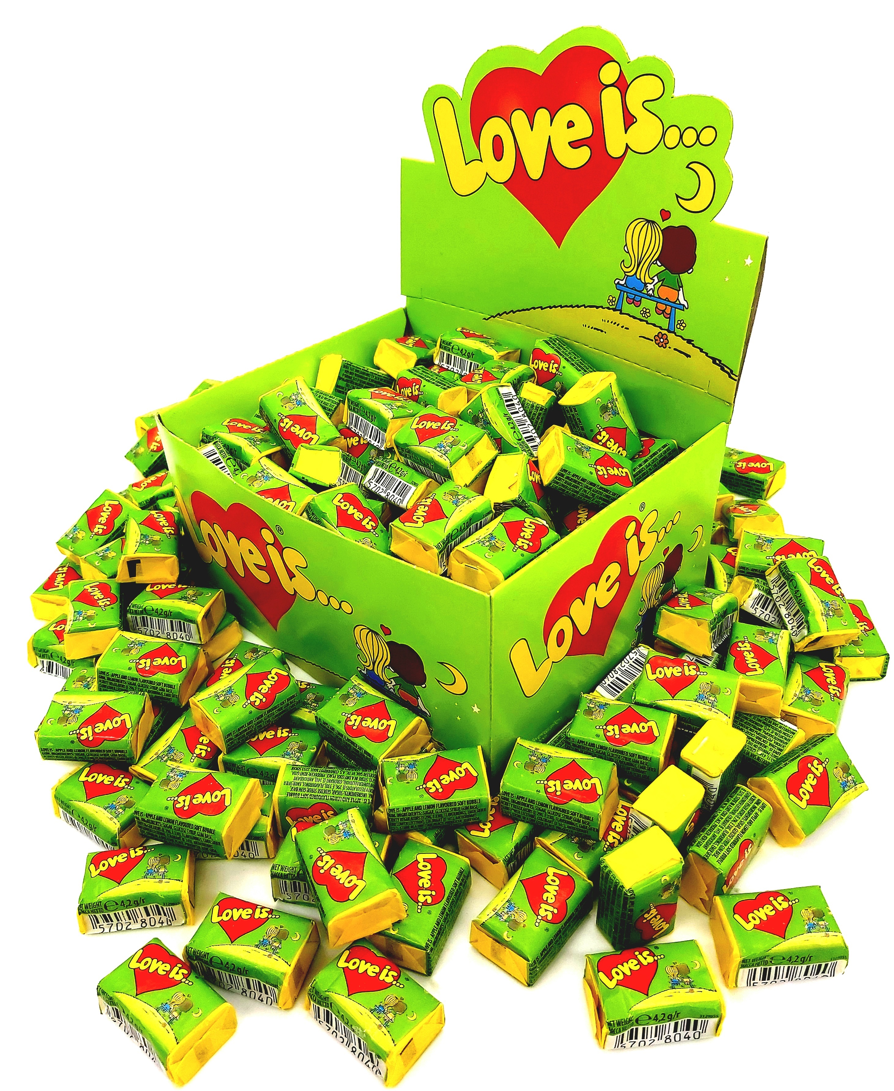 Жевательная резинка "Love is" Яблоко-Лимон 4,2г/100шт/Candy Club