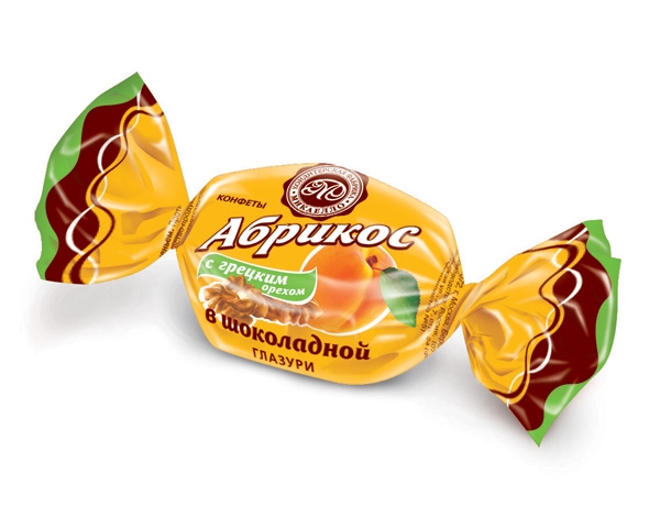 Абрикос с грецким орехом в шоколаде 3кг/Микаелло