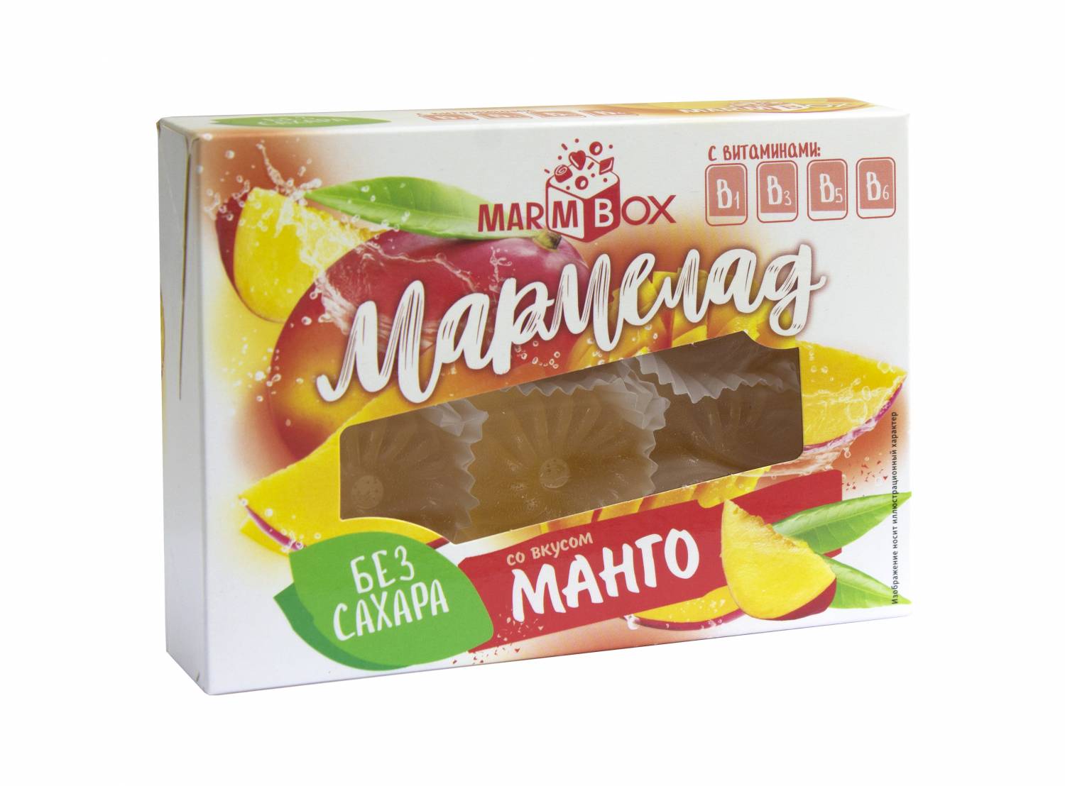 Мармелад "Marmbox" на Фруктозе со вкусом Манго 200г/Мармеладная сказка