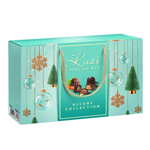 Набор конфет "LUSI CHOCOLATE ALLURE COLLECTION" Новогодняя ментоловая 308г/КФ Люси