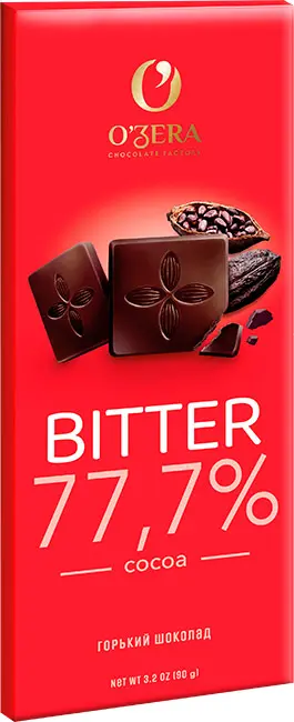 Шоколад "О'Zera" горький Bitter 77,7% 90г/Озерский Сувенир