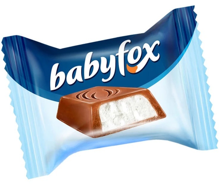 Конфеты Babyfox с молочной начинкой 500г/8пак/KDV