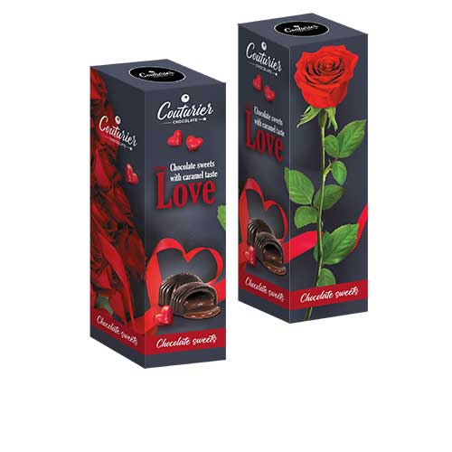 Набор конфет "LOVE" Кармелита 105г/Шоколадный Кутюрье