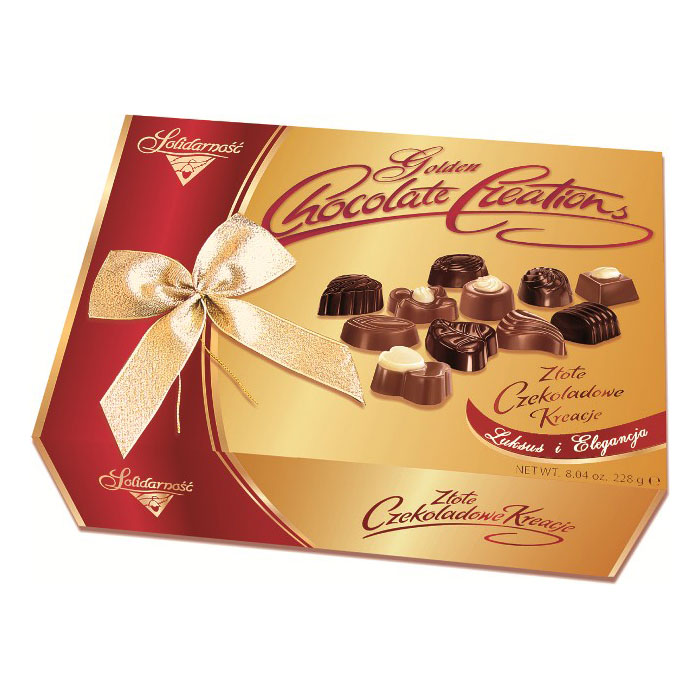 Набор шоколадных конфет "Золотое Шоколадное Творение 228г/Solidarnosc