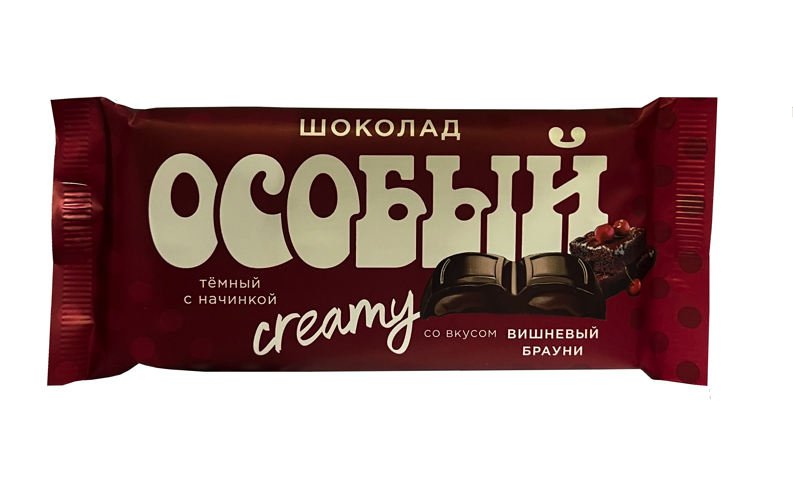 Шоколад "Особый" темный с начинкой Вишневый брауни 82 гр/КФ Крупская