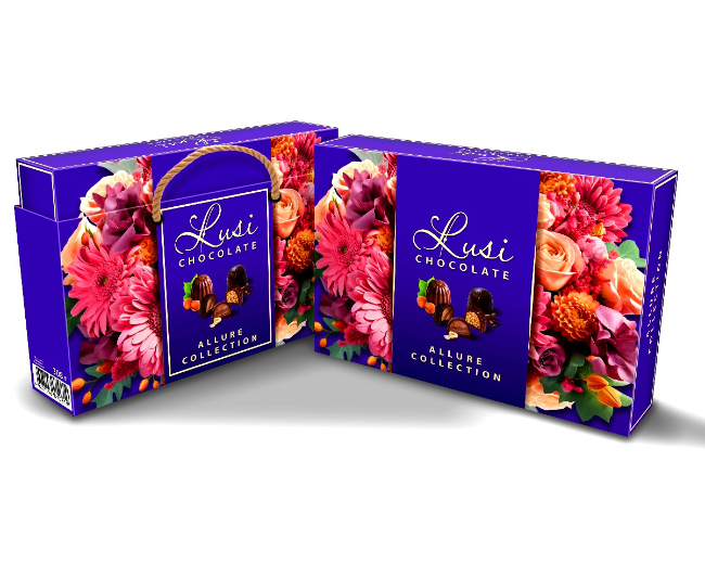 Набор конфет "LusiI Chocolate Allure Collection" (фиолетовая) 308 гр/ КФ Люси