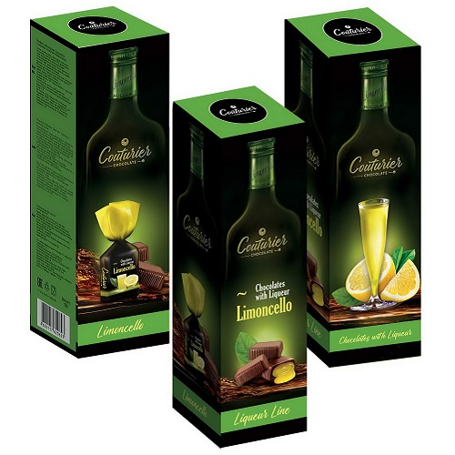 Набор конфет "Liqueur Line" со вкусом Лимончелло 105г/Шоколадный Кутюрье