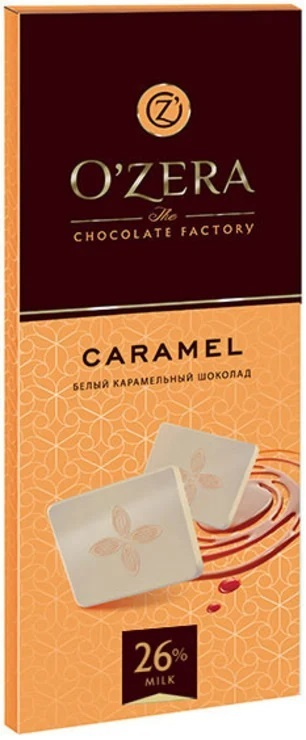 Шоколад белый О`zera Caramel 90г/Озерский Сувенир