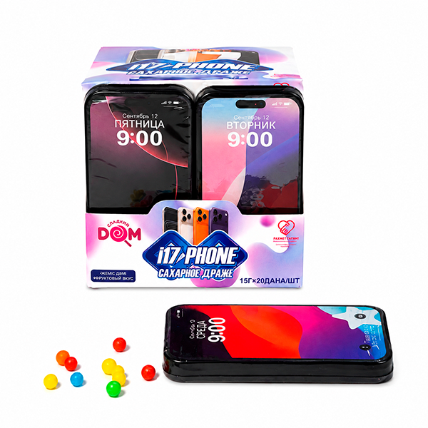 Сахарное драже "I17 PHONE" ассорти 15г/20шт