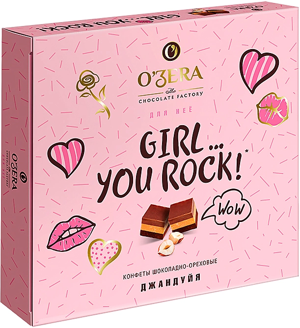 Набор конфет O'Zera "Girl... You rock" Джандуйя 98г/Озерский Сувенир