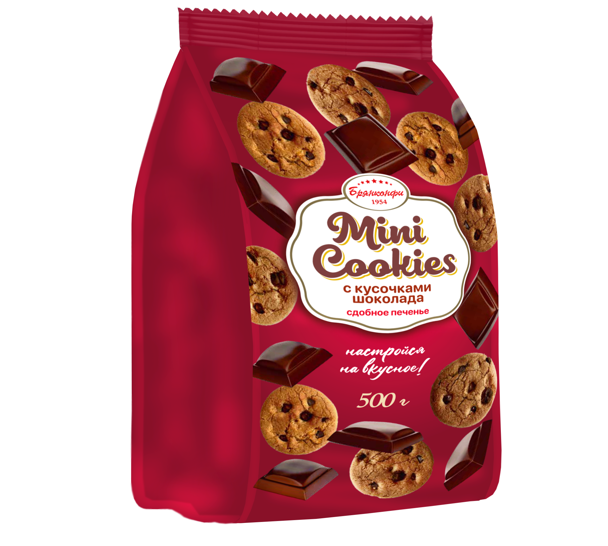 Печенье сдобное "Mini Cookies" с кусочками шоколада 500г/Брянконфи