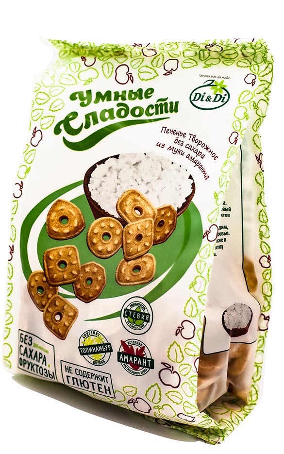 Печенье "Умные сладости" Творожное без сахара 160г/Ди энд Ди